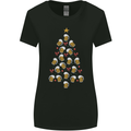 Beer Christmas Tree Womens Wider Cut T-Shirt Black