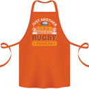 Beer Drinker With Rugby Problem Cotton Apron 100% Organic Orange