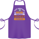 Beer Drinker With Rugby Problem Cotton Apron 100% Organic Purple