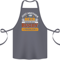 Beer Drinker With Rugby Problem Cotton Apron 100% Organic Steel