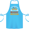 Beer Drinker With Rugby Problem Cotton Apron 100% Organic Turquoise