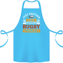 Beer Drinker With Rugby Problem Cotton Apron 100% Organic Turquoise