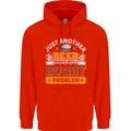 Beer Drinker With Rugby Problem Mens 80% Cotton Hoodie Bright Red