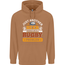 Beer Drinker With Rugby Problem Mens 80% Cotton Hoodie Caramel Latte