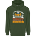 Beer Drinker With Rugby Problem Mens 80% Cotton Hoodie Forest Green