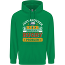 Beer Drinker With Rugby Problem Mens 80% Cotton Hoodie Irish Green