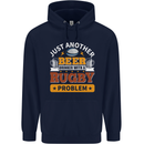 Beer Drinker With Rugby Problem Mens 80% Cotton Hoodie Navy Blue