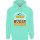 Beer Drinker With Rugby Problem Mens 80% Cotton Hoodie Peppermint
