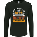 Beer Drinker With Rugby Problem Mens Long Sleeve T-Shirt Black
