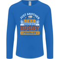 Beer Drinker With Rugby Problem Mens Long Sleeve T-Shirt Royal Blue