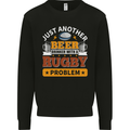 Beer Drinker With Rugby Problem Mens Sweatshirt Jumper Black