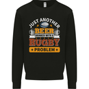 Beer Drinker With Rugby Problem Mens Sweatshirt Jumper Black