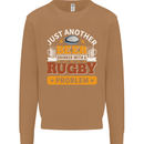 Beer Drinker With Rugby Problem Mens Sweatshirt Jumper Caramel Latte