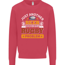 Beer Drinker With Rugby Problem Mens Sweatshirt Jumper Heliconia