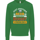 Beer Drinker With Rugby Problem Mens Sweatshirt Jumper Irish Green