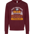 Beer Drinker With Rugby Problem Mens Sweatshirt Jumper Maroon