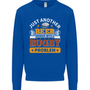 Beer Drinker With Rugby Problem Mens Sweatshirt Jumper Royal Blue