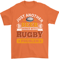 Beer Drinker With Rugby Problem Mens T-Shirt Cotton Gildan Orange