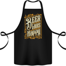 Beer Is Proof That God Loves Funny Alcohol Cotton Apron 100% Organic Black