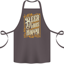 Beer Is Proof That God Loves Funny Alcohol Cotton Apron 100% Organic Dark Grey