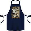 Beer Is Proof That God Loves Funny Alcohol Cotton Apron 100% Organic Navy Blue