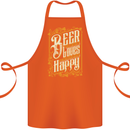 Beer Is Proof That God Loves Funny Alcohol Cotton Apron 100% Organic Orange