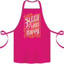Beer Is Proof That God Loves Funny Alcohol Cotton Apron 100% Organic Pink