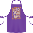 Beer Is Proof That God Loves Funny Alcohol Cotton Apron 100% Organic Purple