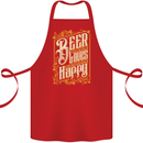 Beer Is Proof That God Loves Funny Alcohol Cotton Apron 100% Organic Red