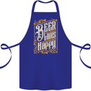 Beer Is Proof That God Loves Funny Alcohol Cotton Apron 100% Organic Royal Blue