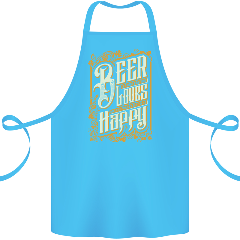Beer Is Proof That God Loves Funny Alcohol Cotton Apron 100% Organic Turquoise
