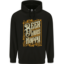 Beer Is Proof That God Loves Funny Alcohol Mens 80% Cotton Hoodie Black