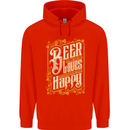 Beer Is Proof That God Loves Funny Alcohol Mens 80% Cotton Hoodie Bright Red