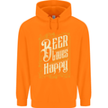 Beer Is Proof That God Loves Funny Alcohol Mens 80% Cotton Hoodie Orange