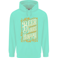 Beer Is Proof That God Loves Funny Alcohol Mens 80% Cotton Hoodie Peppermint