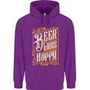 Beer Is Proof That God Loves Funny Alcohol Mens 80% Cotton Hoodie Purple