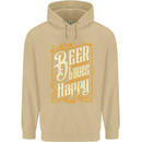 Beer Is Proof That God Loves Funny Alcohol Mens 80% Cotton Hoodie Sand