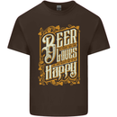 Beer Is Proof That God Loves Funny Alcohol Mens Cotton T-Shirt Tee Top Dark Chocolate