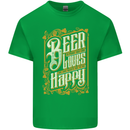 Beer Is Proof That God Loves Funny Alcohol Mens Cotton T-Shirt Tee Top Irish Green