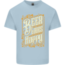 Beer Is Proof That God Loves Funny Alcohol Mens Cotton T-Shirt Tee Top Light Blue