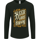 Beer Is Proof That God Loves Funny Alcohol Mens Long Sleeve T-Shirt Black