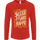 Beer Is Proof That God Loves Funny Alcohol Mens Long Sleeve T-Shirt Red