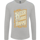 Beer Is Proof That God Loves Funny Alcohol Mens Long Sleeve T-Shirt Sports Grey