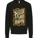 Beer Is Proof That God Loves Funny Alcohol Mens Sweatshirt Jumper Black