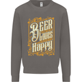 Beer Is Proof That God Loves Funny Alcohol Mens Sweatshirt Jumper Charcoal