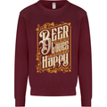Beer Is Proof That God Loves Funny Alcohol Mens Sweatshirt Jumper Maroon