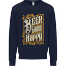 Beer Is Proof That God Loves Funny Alcohol Mens Sweatshirt Jumper Navy Blue