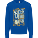 Beer Is Proof That God Loves Funny Alcohol Mens Sweatshirt Jumper Royal Blue