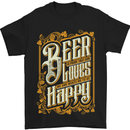 Beer Is Proof That God Loves Funny Alcohol Mens T-Shirt Cotton Gildan Black