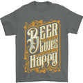 Beer Is Proof That God Loves Funny Alcohol Mens T-Shirt Cotton Gildan Charcoal
